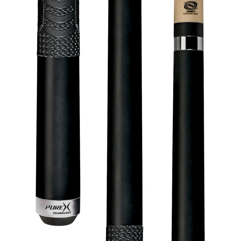 PureX HXTC13 Pool Cue 11.75mm Low Deflection Shaft Multi-Zone Grip Black