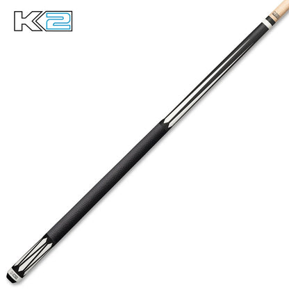 K2 Pool Cue KL191 Matte Black and White Floating Design W/ K2 LD 12.5MM Shaft!