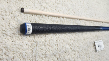 K2 Pool Cue KLCBL Blue w/ Leather Wrap Play Cue w/ Low Deflection 11.75MM Shaft