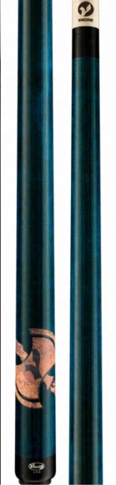 Viking Cues Axe Pool Cue Stick 12.25mm V Pro Shaft Teal Maple Made in USA