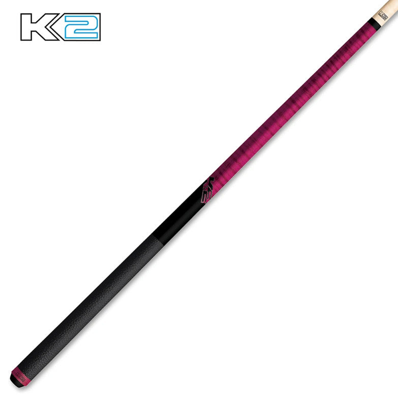 K2 Pool Cue KLCPK Pink Leather Wrap 11.75MM Low Deflection Playing Cue