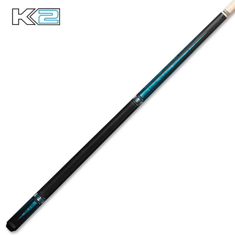 K2 Pool KL172 Cue Matte Black, Purple Curly Point Design W/ K2 LD 11.75MM Shaft!