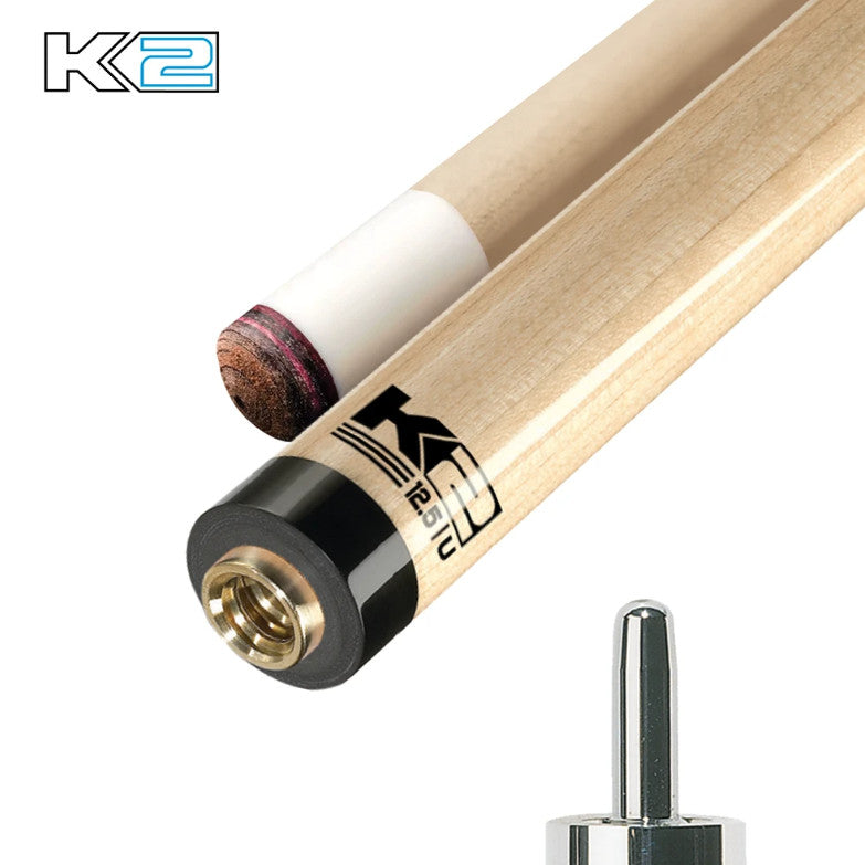 K2 Pool KL170 Cue Matte Black, Purple Curly Point Design W/ K2 LD 11.75MM Shaft!