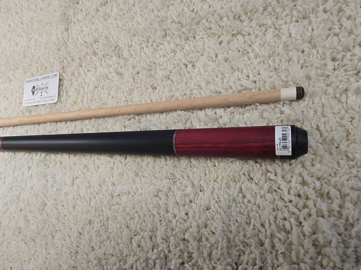 K2 KL119 Pool Cue Red Exotic Wood 12.5mm Low Deflection Shaft Billiards
