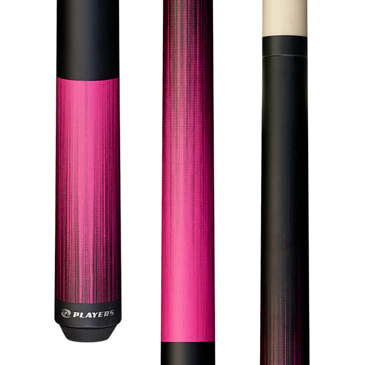 Players Passion Pink Matte Wrapless Cue C703, Durable Leather Tip, Lifetime Guar