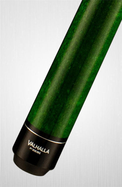 Valhalla VA105 Pool Cue 58 Inch Hard Rock Maple Green 3 Silver Rings