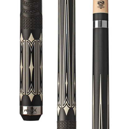 Pure X Matte Black Cue with Imitation Bone &amp; MZ Grip, HXT103, 11.75mm