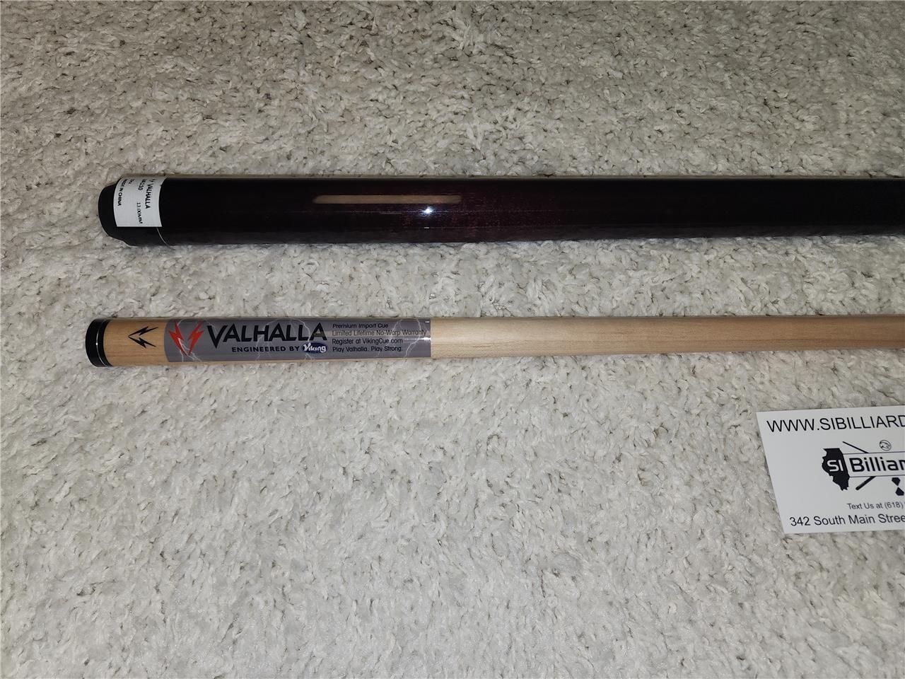 Viking Valhalla VA110 Hard Rock Maple 3 Silver Ring Pool/Billiard Cue - Mahogany