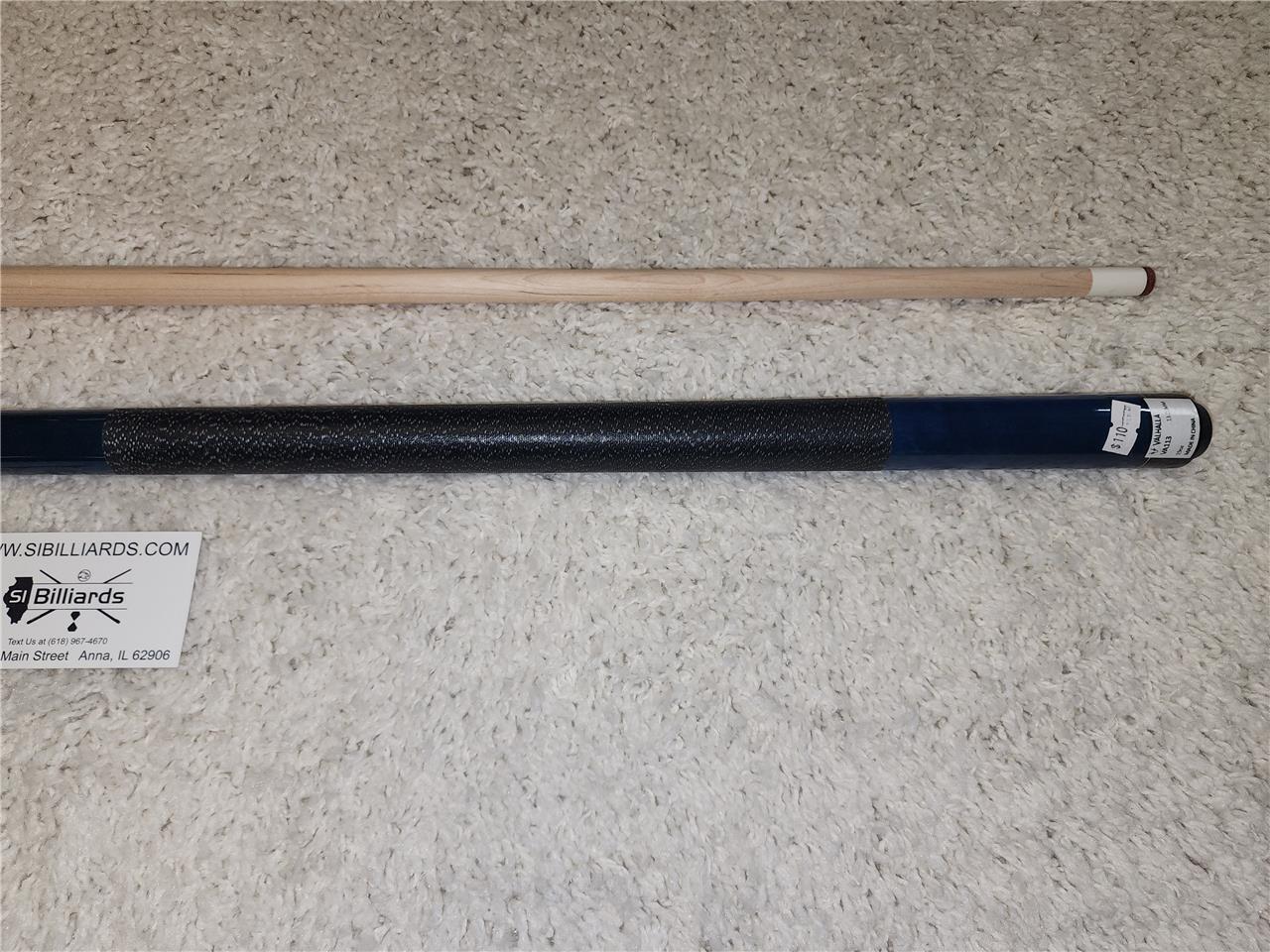 Viking Valhalla VA113 Hard Rock Maple Linen Wrap Pool/Billiard Cue - Blue