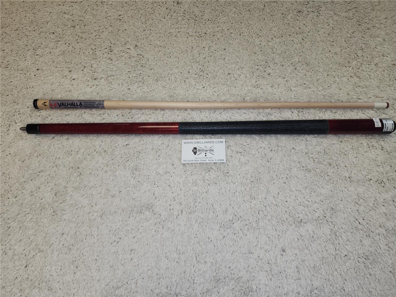 Viking Valhalla VA114 Hard Rock Maple Linen Wrap Pool/Billiard Cue - Red