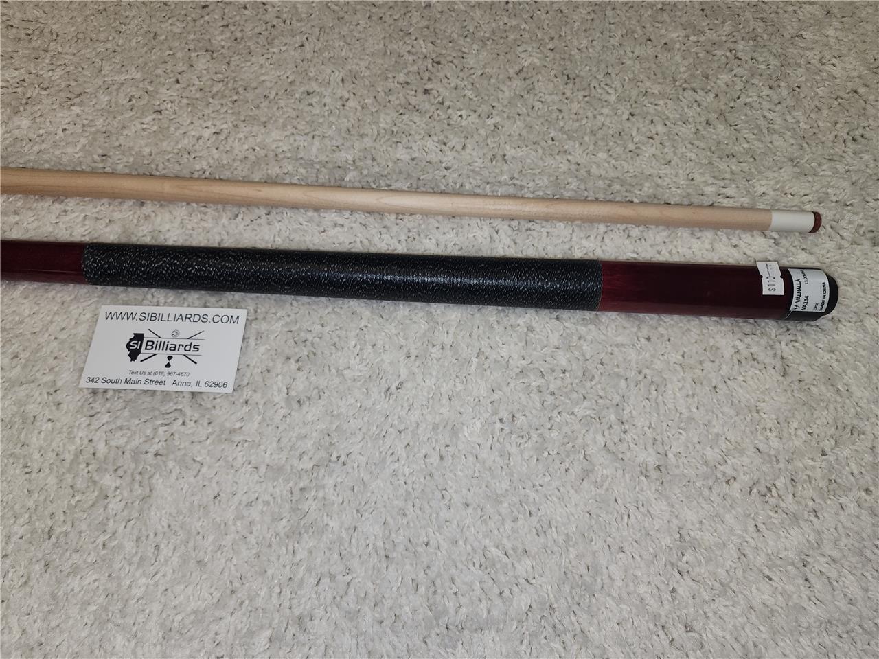 Viking Valhalla VA114 Hard Rock Maple Linen Wrap Pool/Billiard Cue - Red