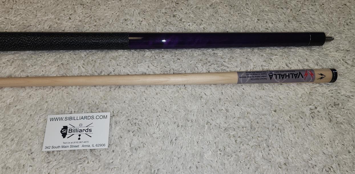 Viking Valhalla VA117 Hard Rock Maple Linen Wrap Pool/Billiard Cue - Purple