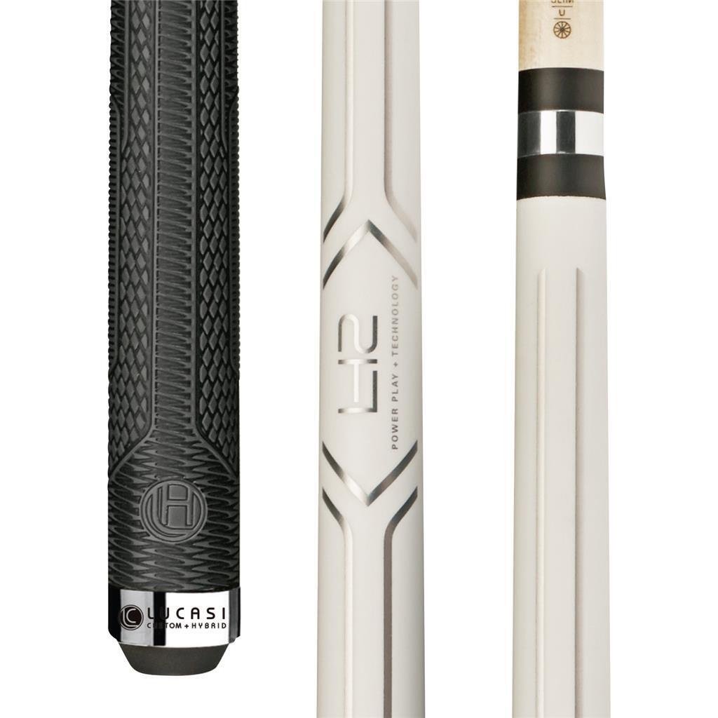Lucasi Hybrid LHC13 Matte Pearlized White/Metallic Silver Pool/Billiard Cue