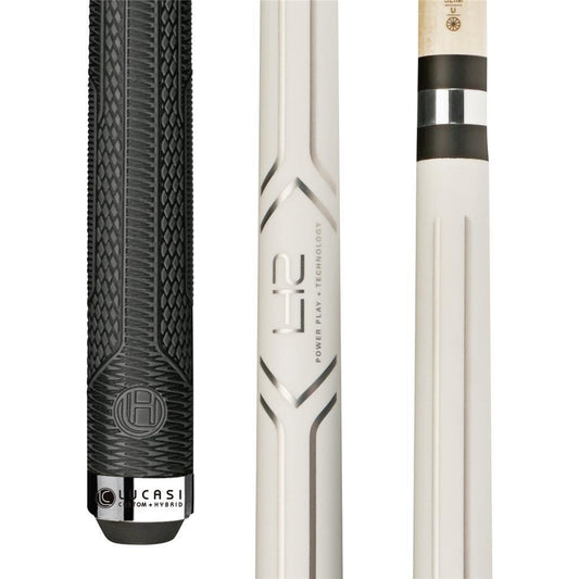 Lucasi Hybrid LHC13 Matte Pearlized White/Metallic Silver Pool/Billiard Cue