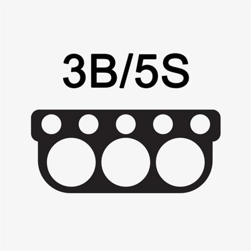 Pro Series 3 Butt x 5 Shaft PS835BK Black Hard Pool Cue Case