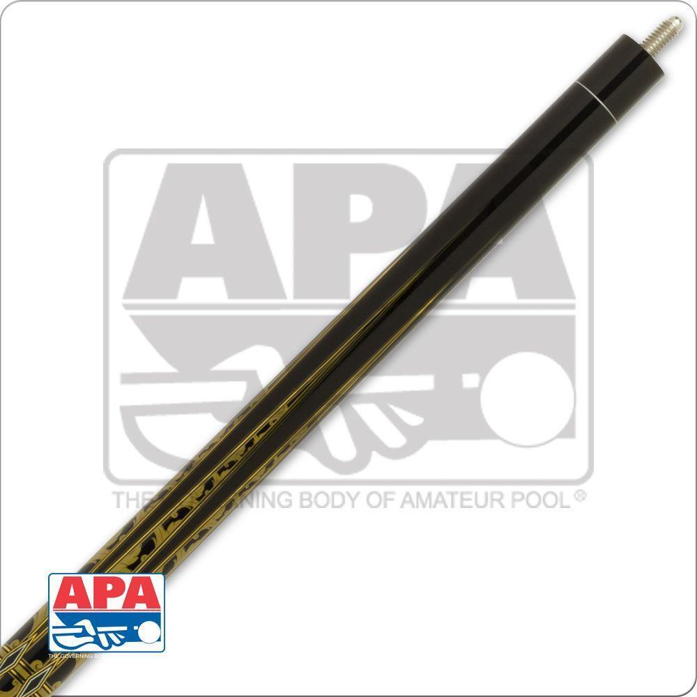 Action APA 42 Pool Cue Black with Gold Points 19oz Free Shipping!