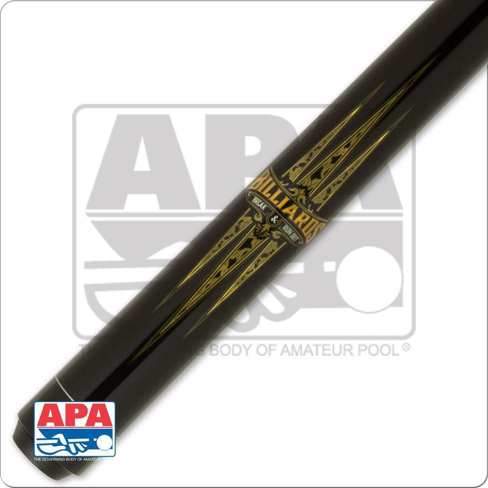 Action APA 42 Pool Cue Black with Gold Points 19oz Free Shipping!