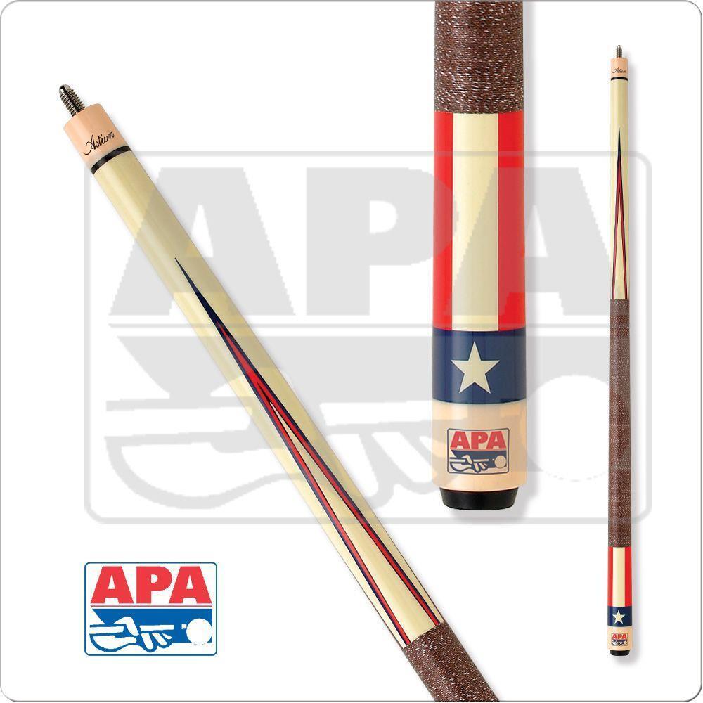 Action APA 03 Pool Cue Red and Blue Vaneered Points 19oz Free Shipping!