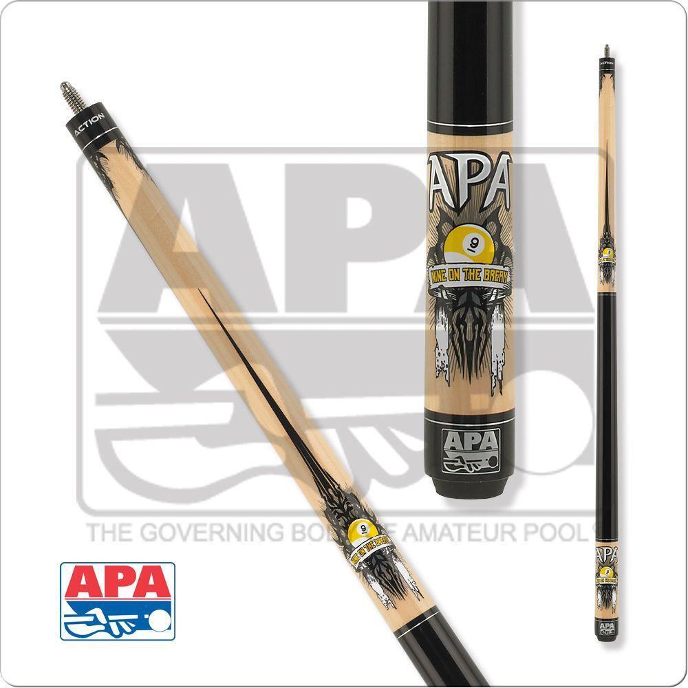 Action APA 37 Pool Cue 9 Ball On The Snap Design 19oz Free Shipping!