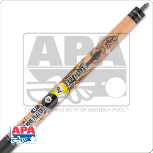 Action APA 39 Pool Cue Pool Player for Life Design 19oz Free Shipping!