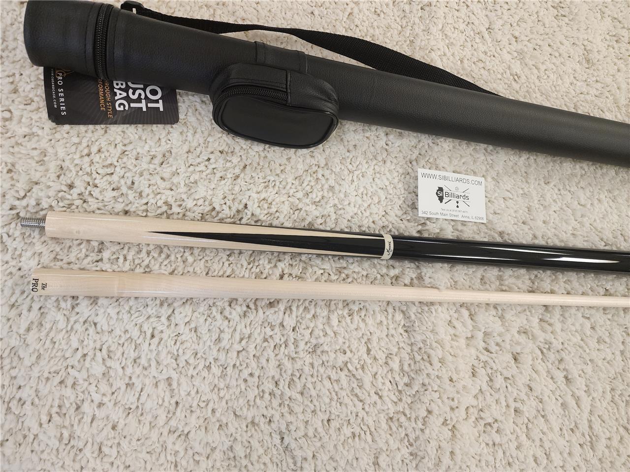 Meucci M1 Sneaky Pete Black Pool Cue with 29" The Pro Shaft & Free Hard Case! Ne