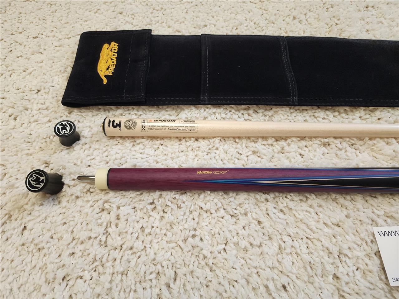Predator 4 Point Sneaky Pete Purple Heart/Blue Points W/ Wrap Cue W/ 314-3