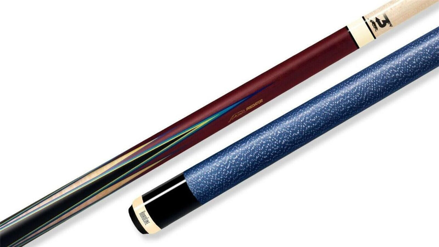 Predator 8 Point Sneaky Pete Purple Heart/Curly Linen Wrap Pool Cue w/ Revo 11.8