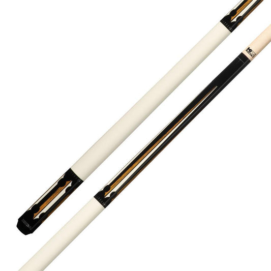 K2 POOL CUE KL130 Gloss Split Floating Bocote/Ivory Point Design, Wrapless