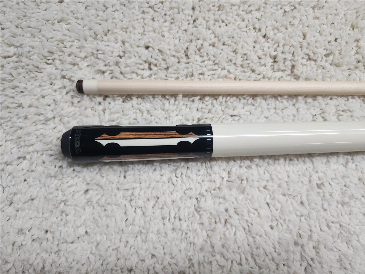 K2 POOL CUE KL130 Gloss Split Floating Bocote/Ivory Point Design, Wrapless