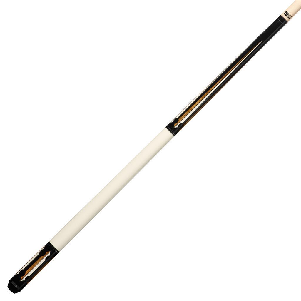 K2 POOL CUE KL130 Gloss Split Floating Bocote/Ivory Point Design, Wrapless