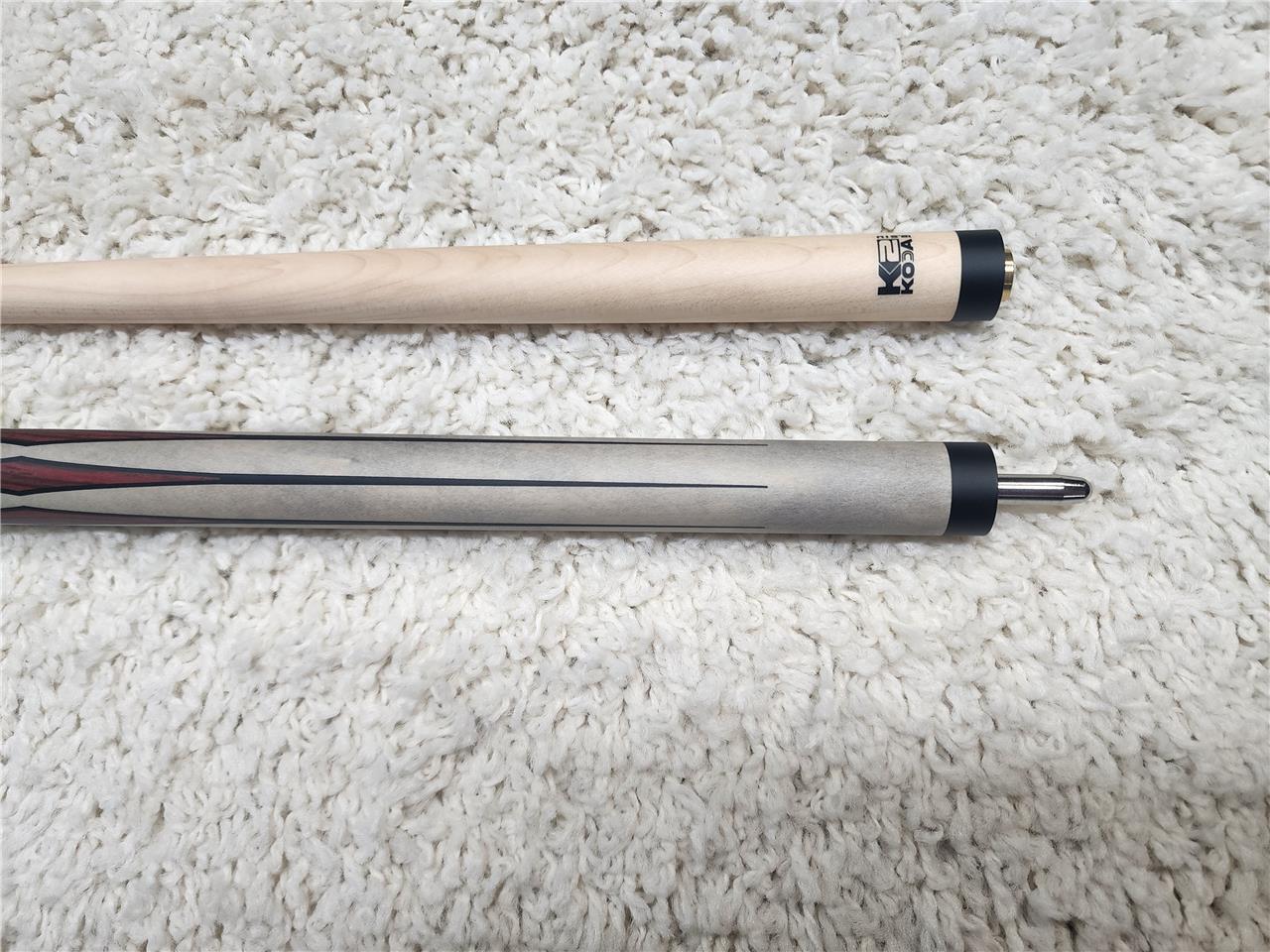 K2 POOL CUE KL193 Matte Gray, Floating Cocobolo/Black Point Design