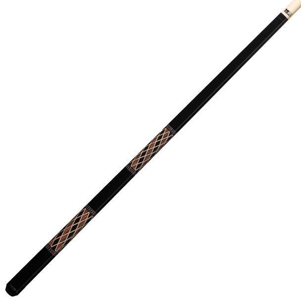 K2 POOL CUE KL116 Gloss Black, Cocobolo/Black Diamond Simulated Wrap - 12.5