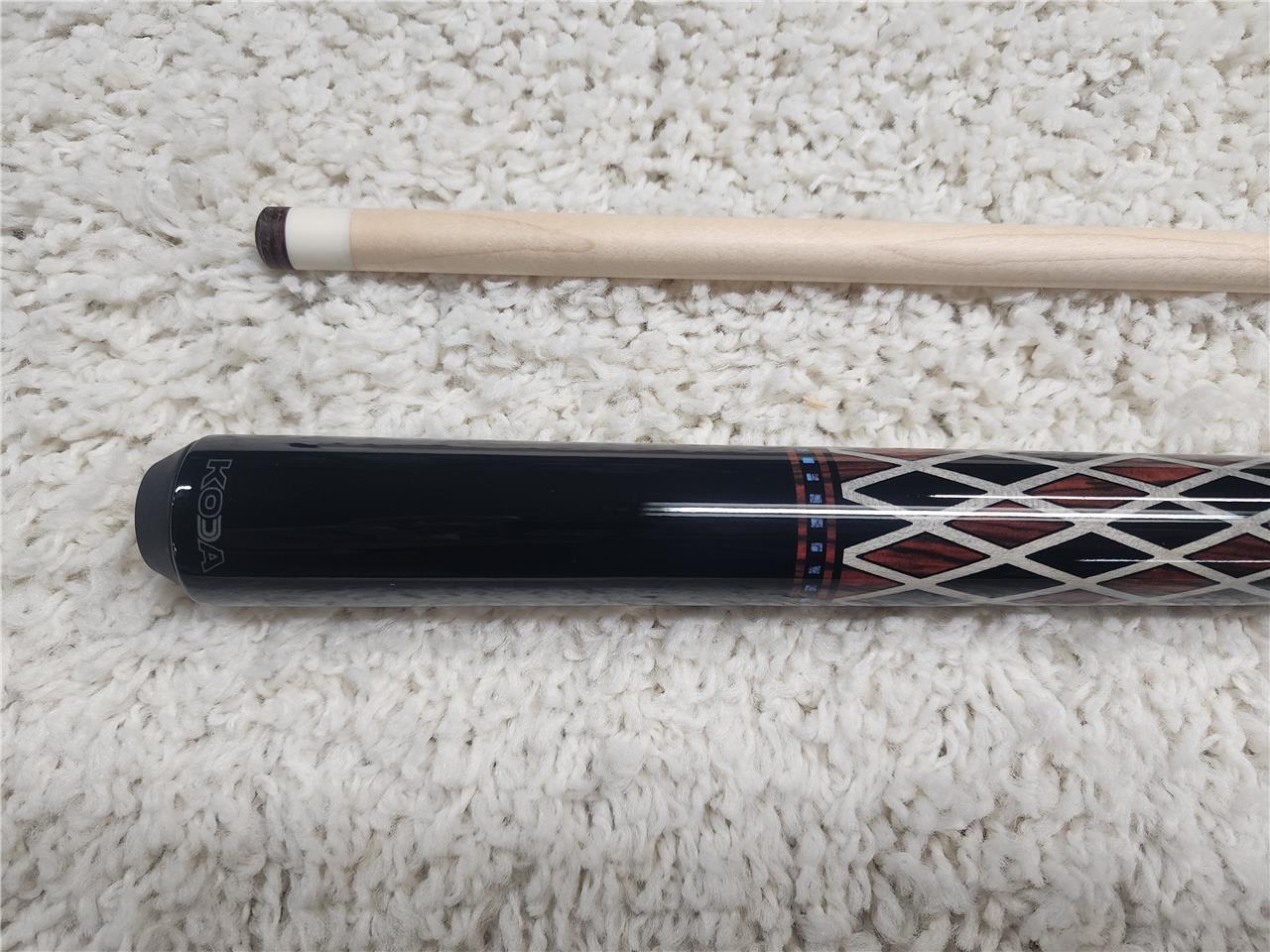 K2 POOL CUE KL116 Gloss Black, Cocobolo/Black Diamond Simulated Wrap - 12.5