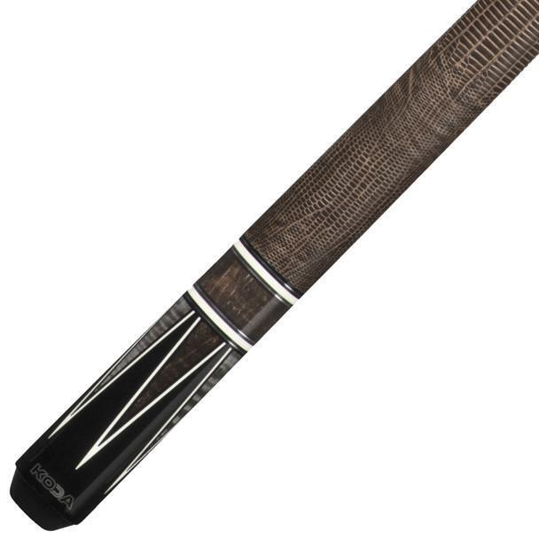 K2 POOL CUE KL190 Gloss Black, Rosewood, Snakewood Point Design, Brown Embossed