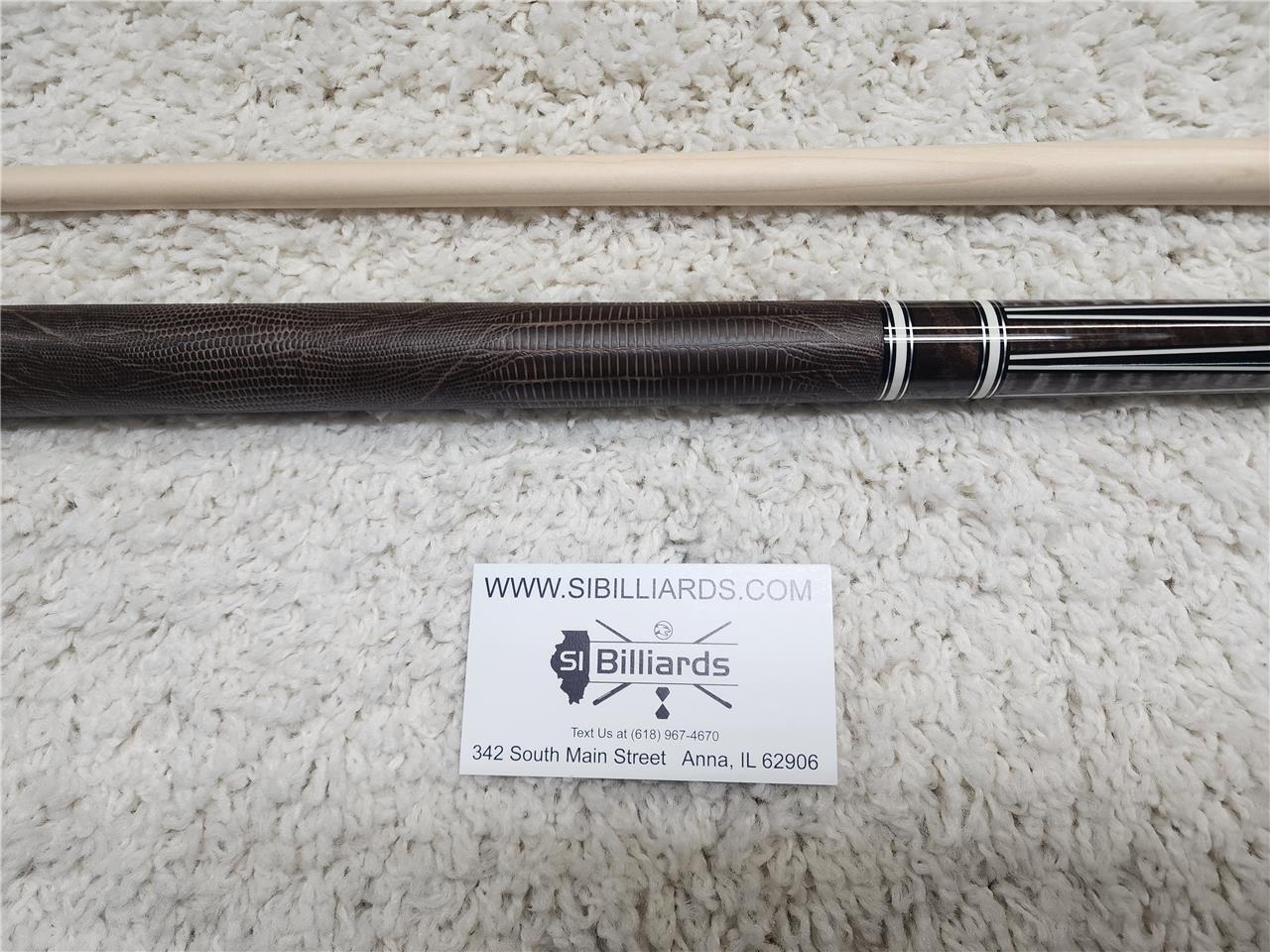 K2 POOL CUE KL190 Gloss Black, Rosewood, Snakewood Point Design, Brown Embossed