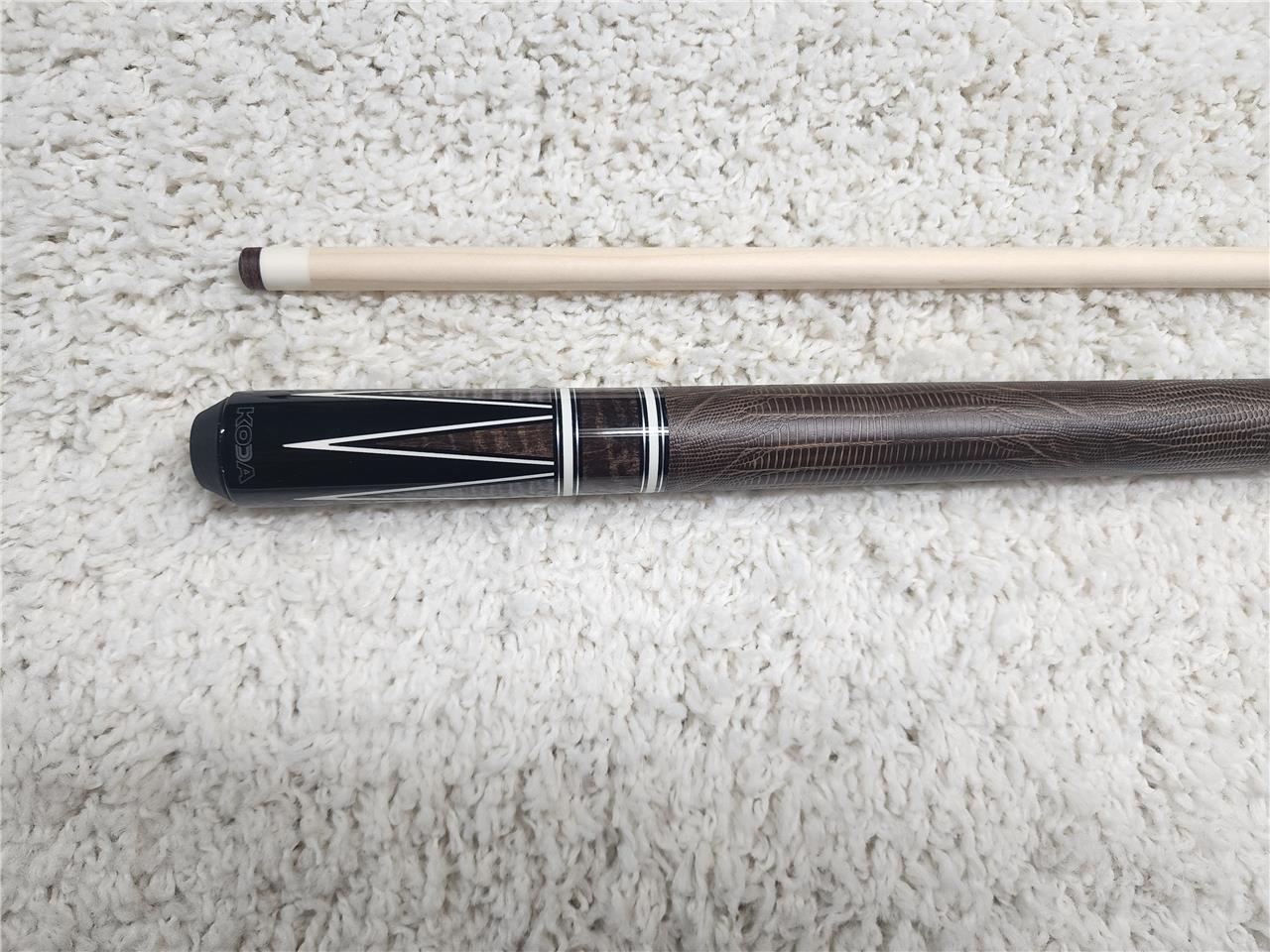 K2 POOL CUE KL190 Gloss Black, Rosewood, Snakewood Point Design, Brown Embossed