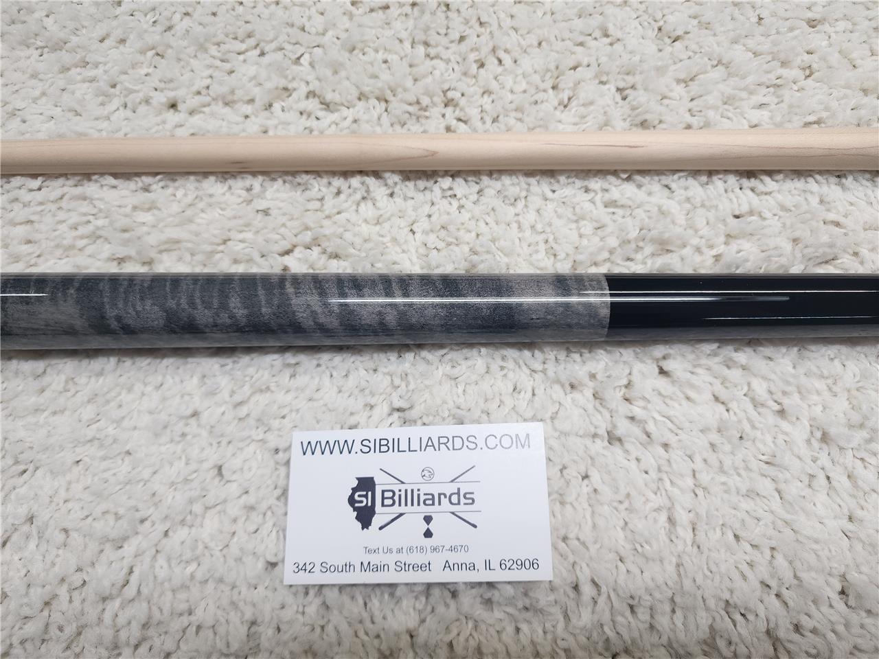 KODA POOL CUE KD23 Black Butt w/ Gray Curly Maple Decal Wrap & Maple Shaft