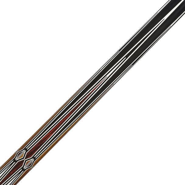 K2 POOL CUE KL131 Gloss Black, Cocobolo Points, w/ Wrapless White Wrap - 12