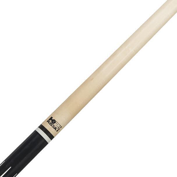 K2 POOL CUE KL131 Gloss Black, Cocobolo Points, w/ Wrapless White Wrap - 12