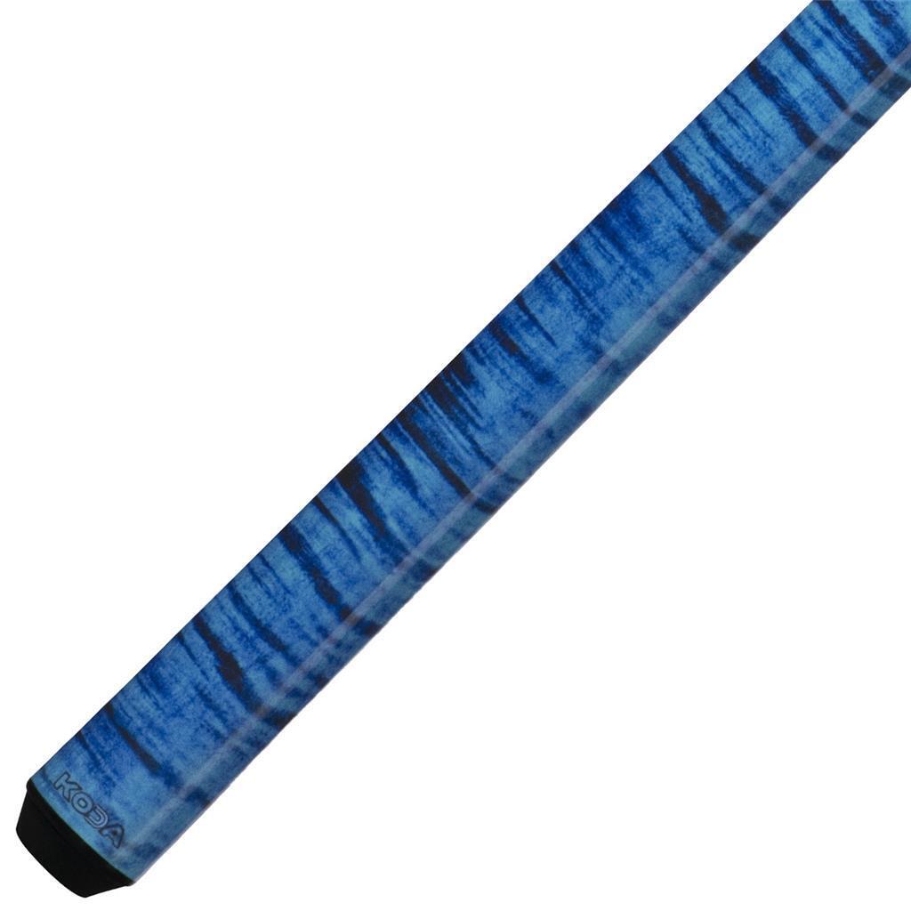 K2 POOL CUE KL141 Gloss Black, Turquois/White Floating Points, Blue Curly