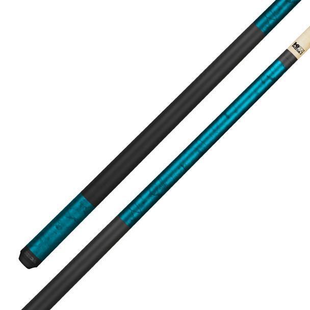 K2 POOL CUE KL104 Matte Teal Blue, Black Smoke w/ Black Simulated Wrap - 12