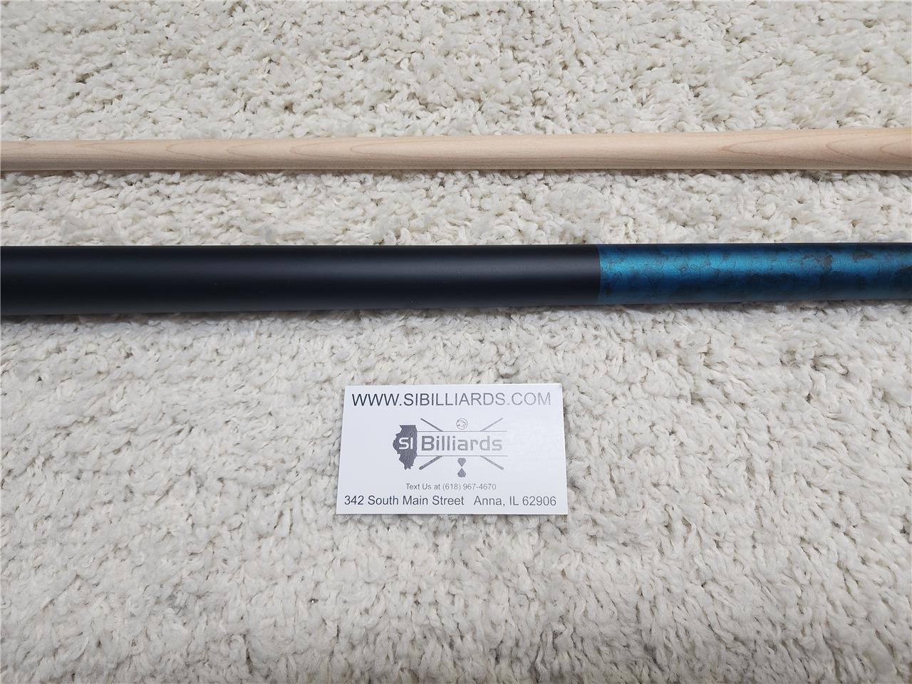 K2 POOL CUE KL104 Matte Teal Blue, Black Smoke w/ Black Simulated Wrap - 12