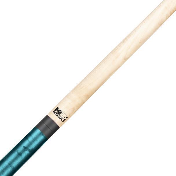 K2 POOL CUE KL104 Matte Teal Blue, Black Smoke w/ Black Simulated Wrap - 12