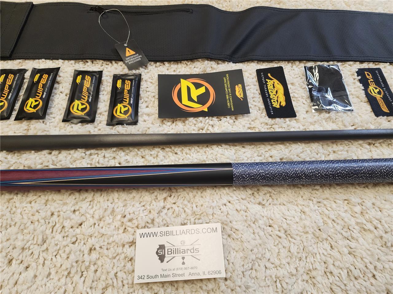 Predator 4 Point Sneaky Pete Purple Heart/Blue Points W/ Wrap Cue W/ Revo 12.9