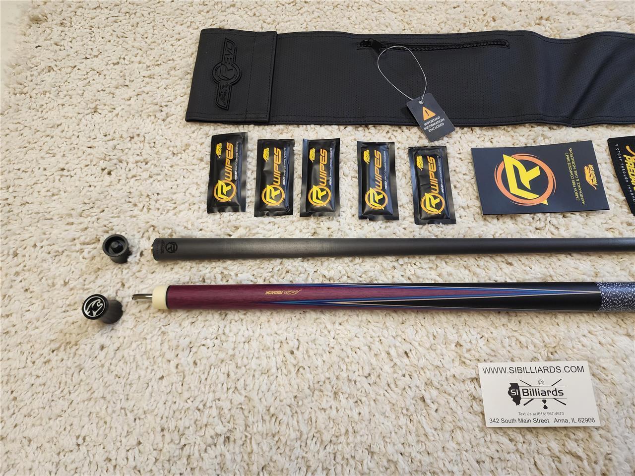 Predator 4 Point Sneaky Pete Purple Heart/Blue Points W/ Wrap Cue W/ Revo 12.9