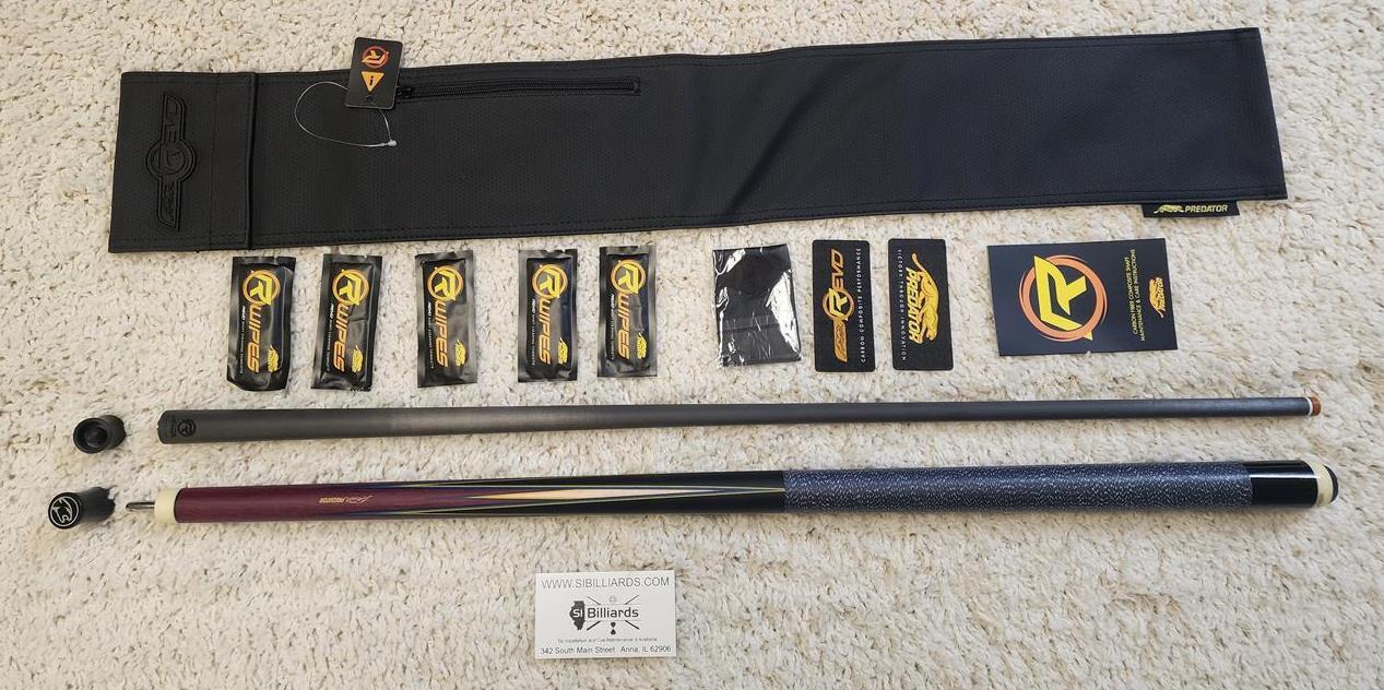 Predator 8 Point Sneaky Pete Purple Heart/Curly Linen Wrap Pool Cue w/ Revo 12.9