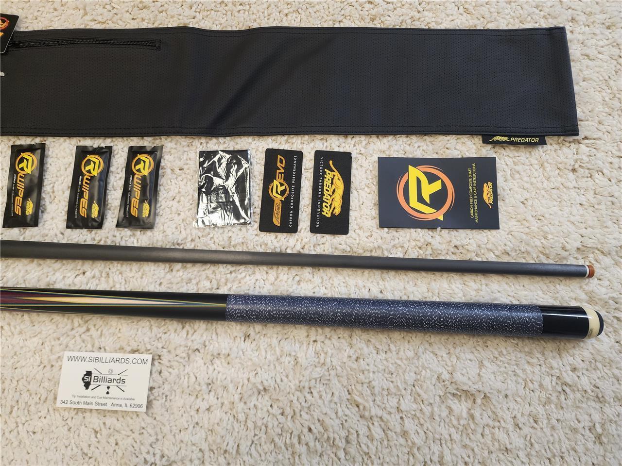 Predator 8 Point Sneaky Pete Purple Heart/Curly Linen Wrap Pool Cue w/ Revo 12.9