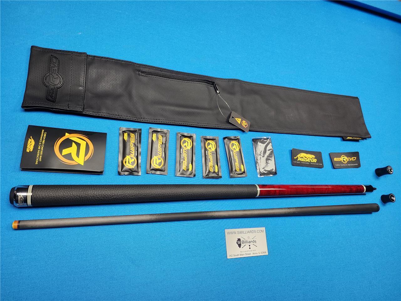 NEW Predator 9K-2 Pool Cue - UniLoc Revo 12.9mm + Jt. Caps & Case