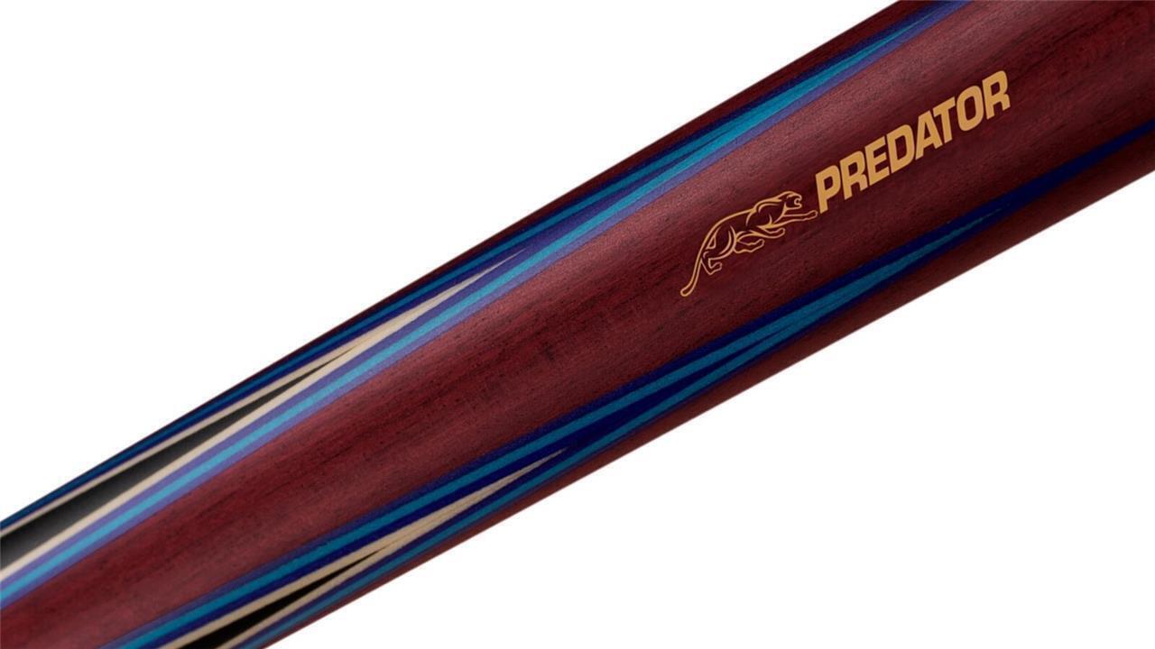 Predator 4 Point Sneaky Pete Purple Heart/Blue Points No Wrap Cue W/ Revo 12.9