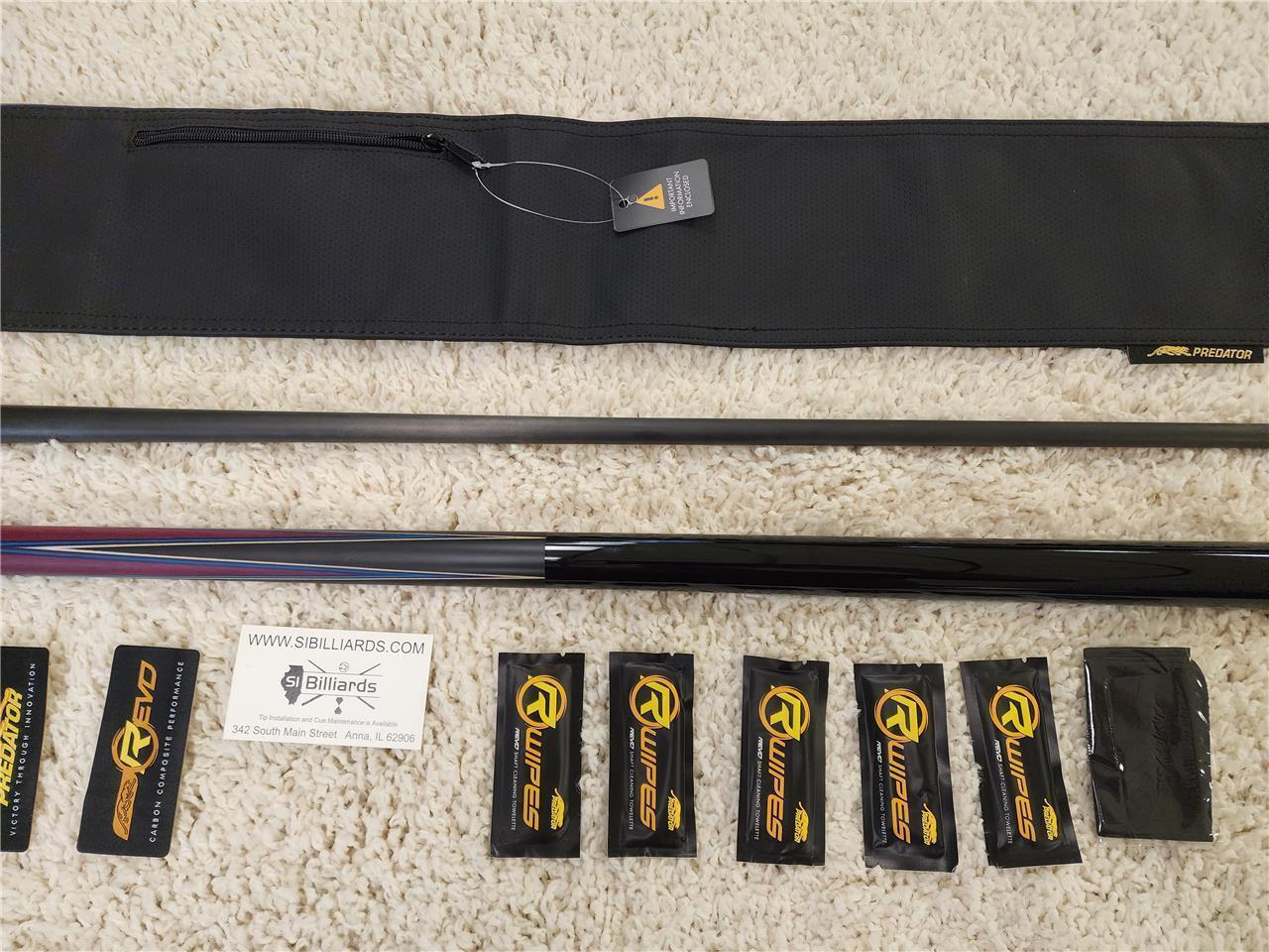Predator 4 Point Sneaky Pete Purple Heart/Blue Points No Wrap Cue W/ Revo 12.9